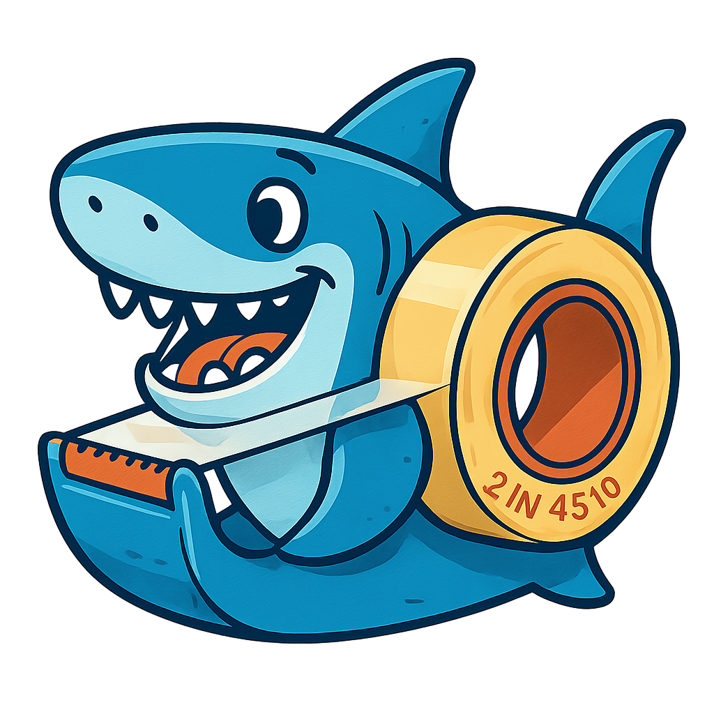 “เทปใส Big Sharkเทปกว้าง2นิ้วเทปขุ่น45หลา”